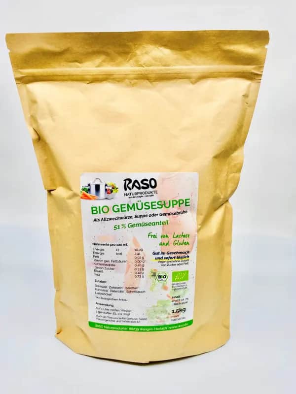 RASO BIO Gemüsebrühe - salzreduziert