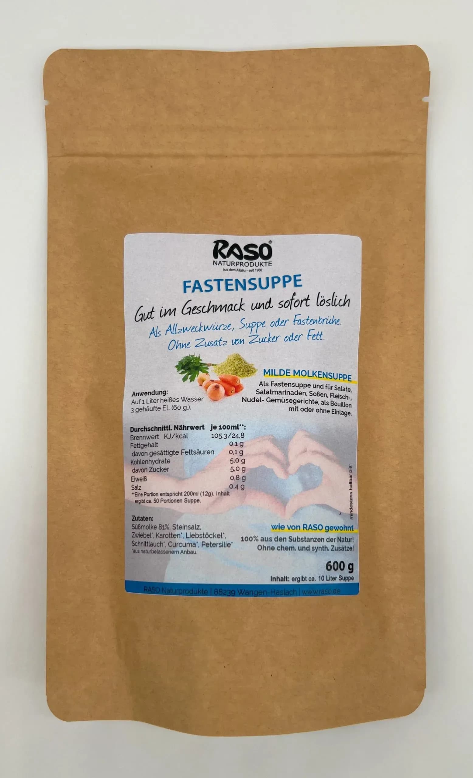 RASO Fastensuppe - Milde Molkensuppe - 600 g