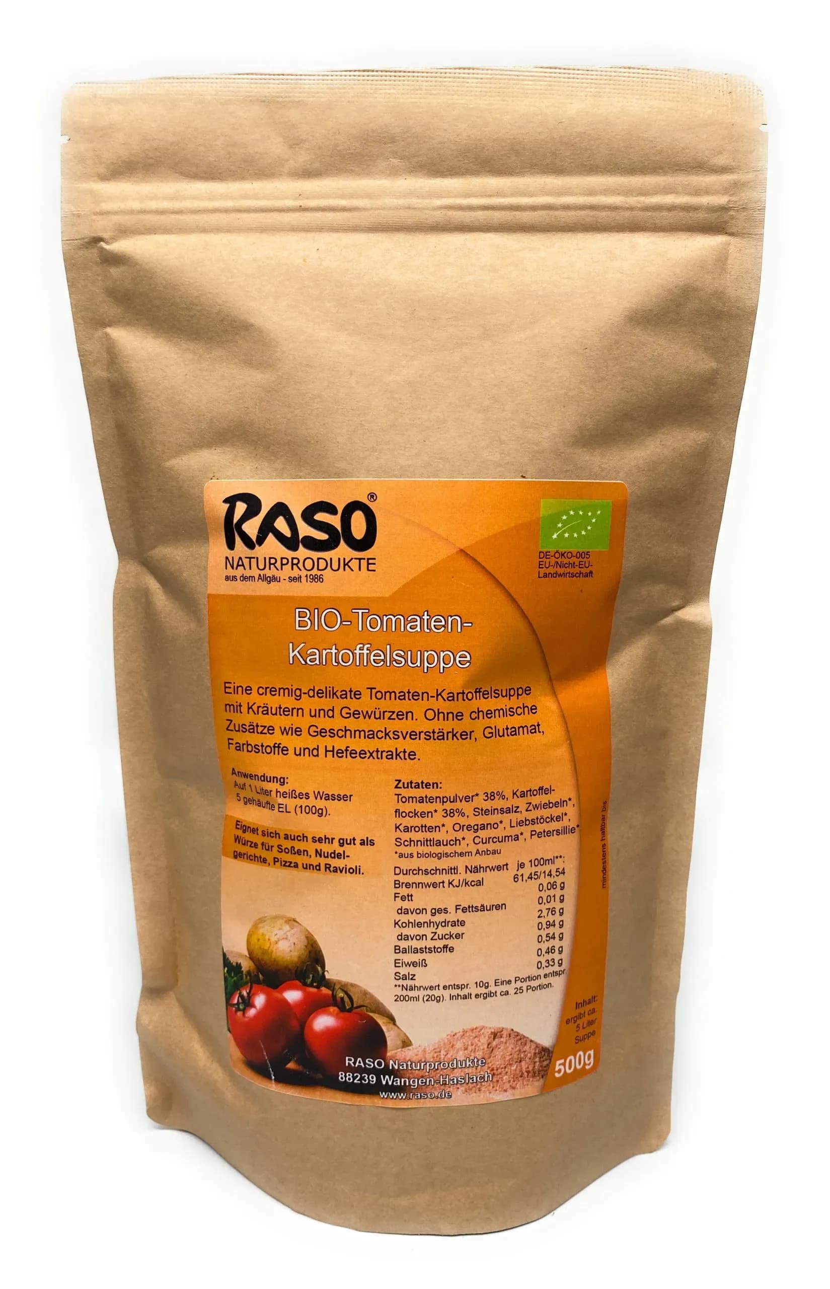 RASO BIO Tomaten-Kartoffelsuppe