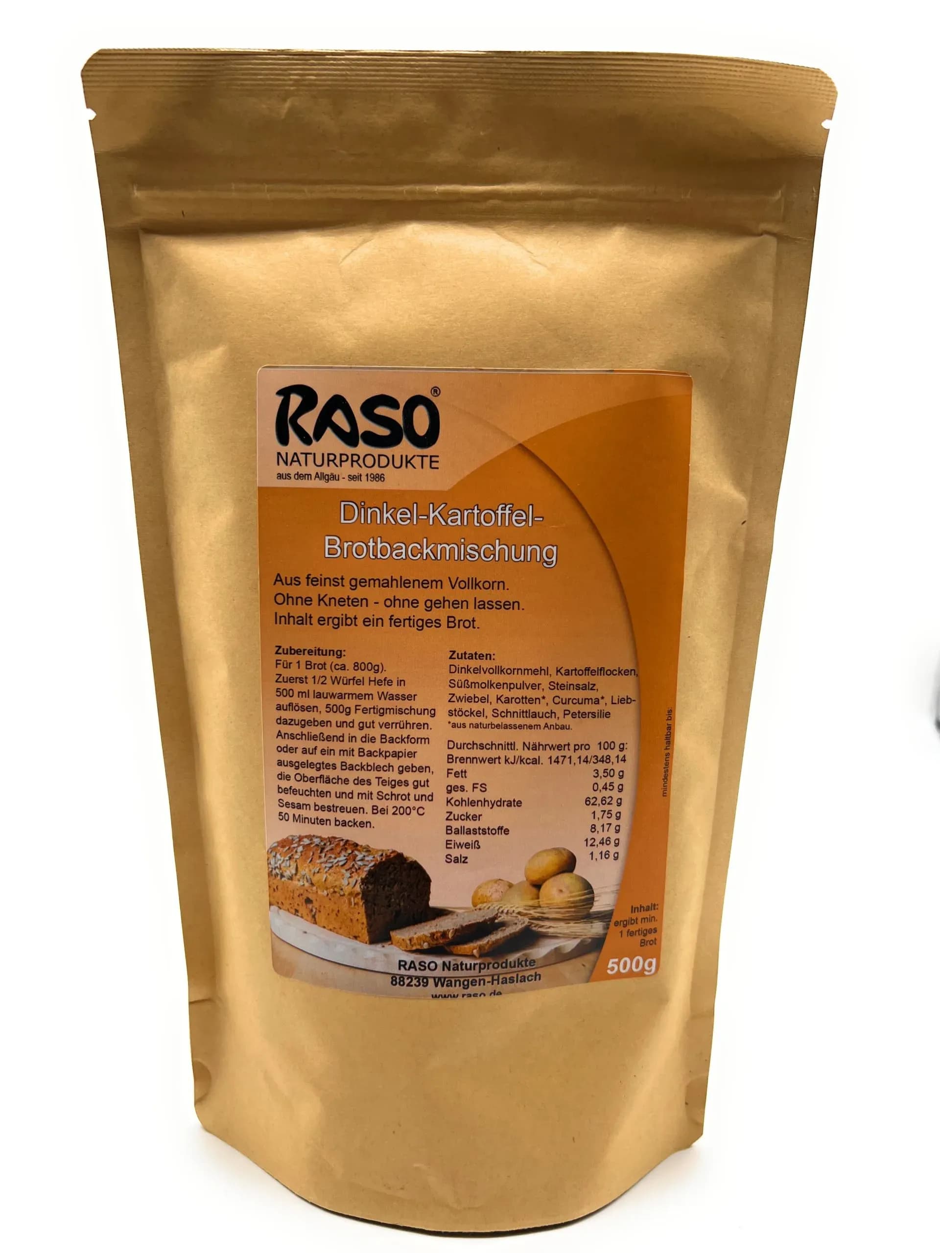 RASO Dinkel-Kartoffel-Brotbackmischung