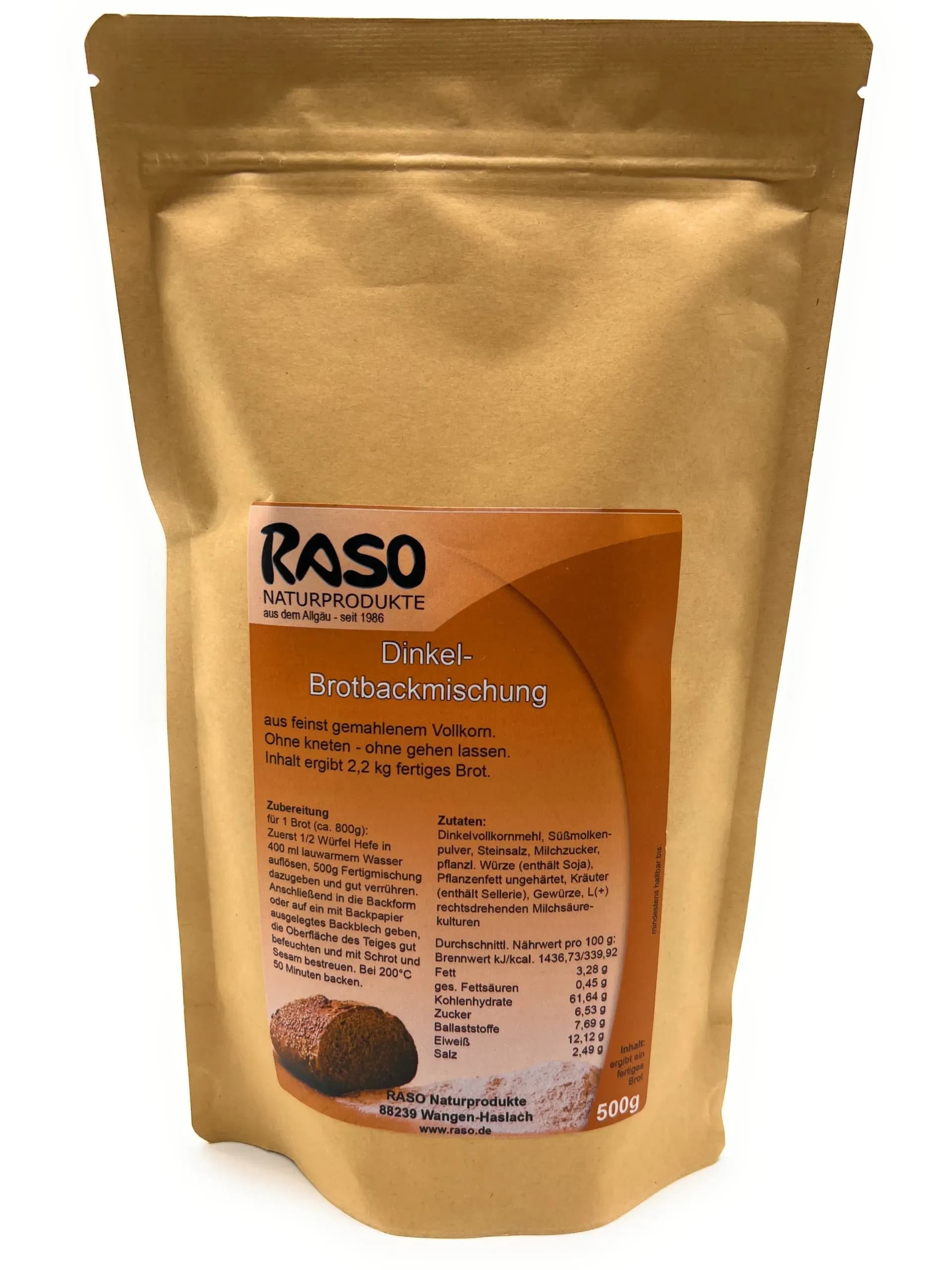 RASO Dinkel-Brotbackmischung - 500 g